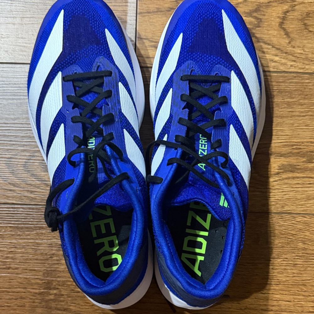 Adidas Adizero sl2 running sneakers deep blue white.